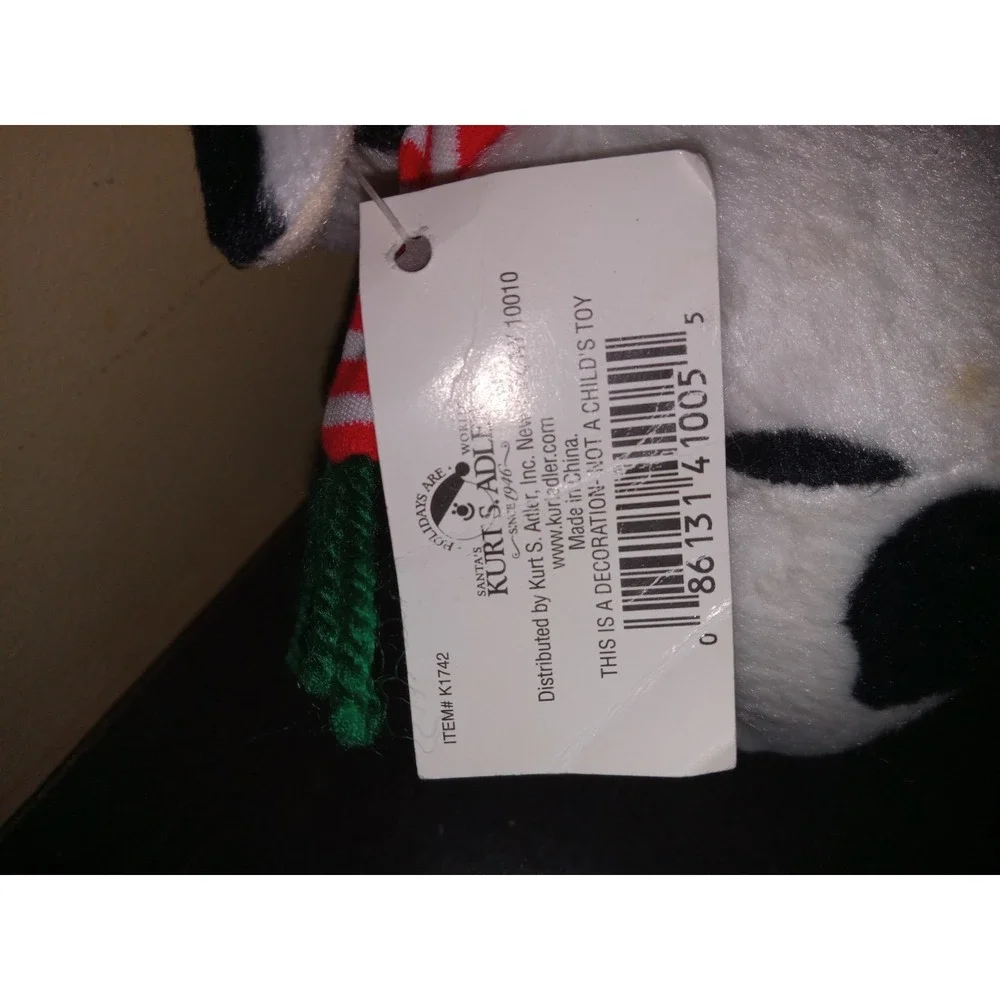 Kurt Adler Carolin Critters Cow Plush Ornament 6